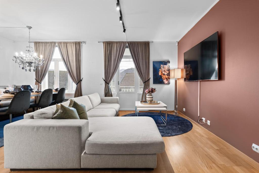TV a/nebo společenská místnost v ubytování BraMy Apartments The Bucks Villa
