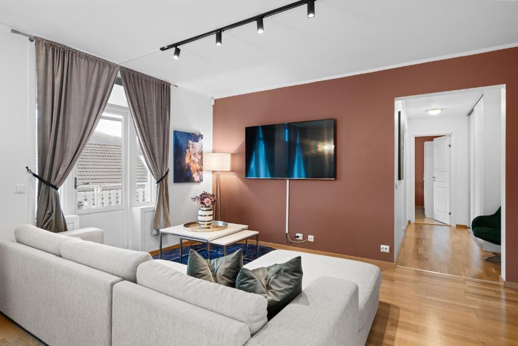 TV a/nebo společenská místnost v ubytování BraMy Apartments The Bucks Villa