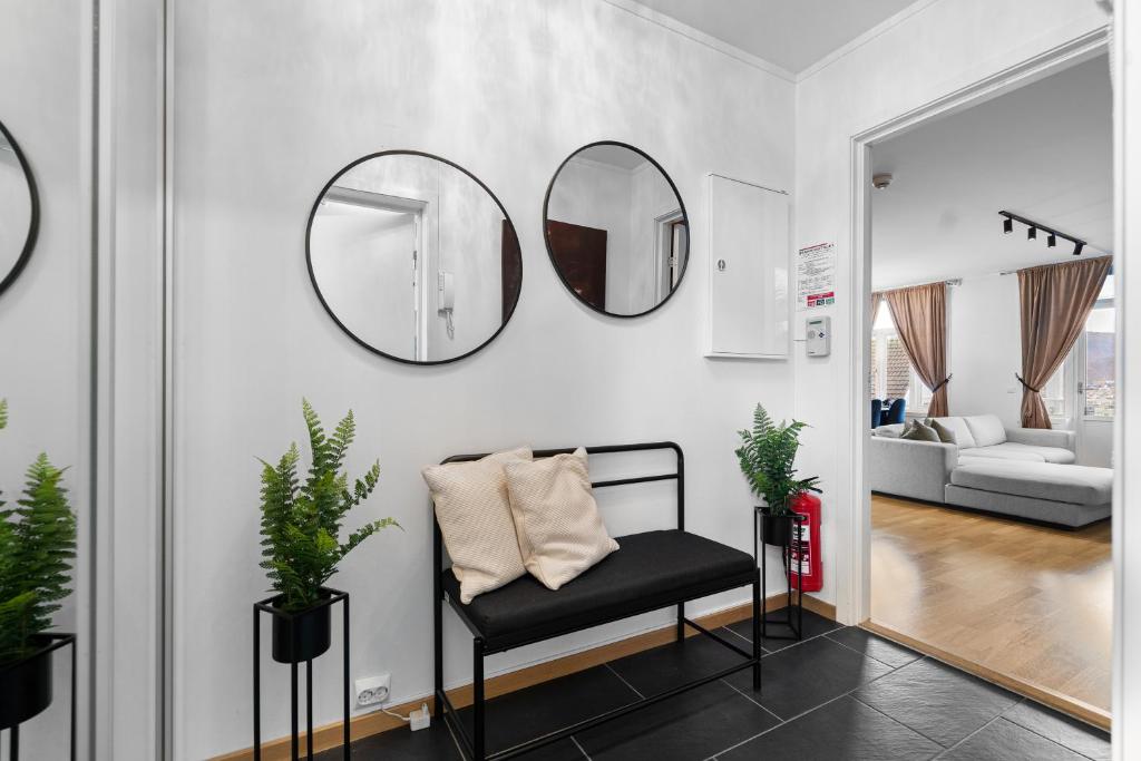 Postel nebo postele na pokoji v ubytování BraMy Apartments The Bucks Villa