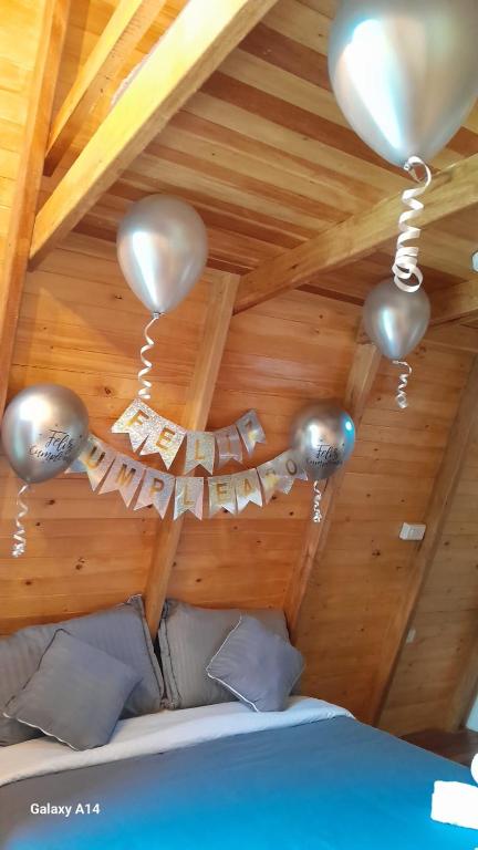 Postel nebo postele na pokoji v ubytování Cabañas Alpina