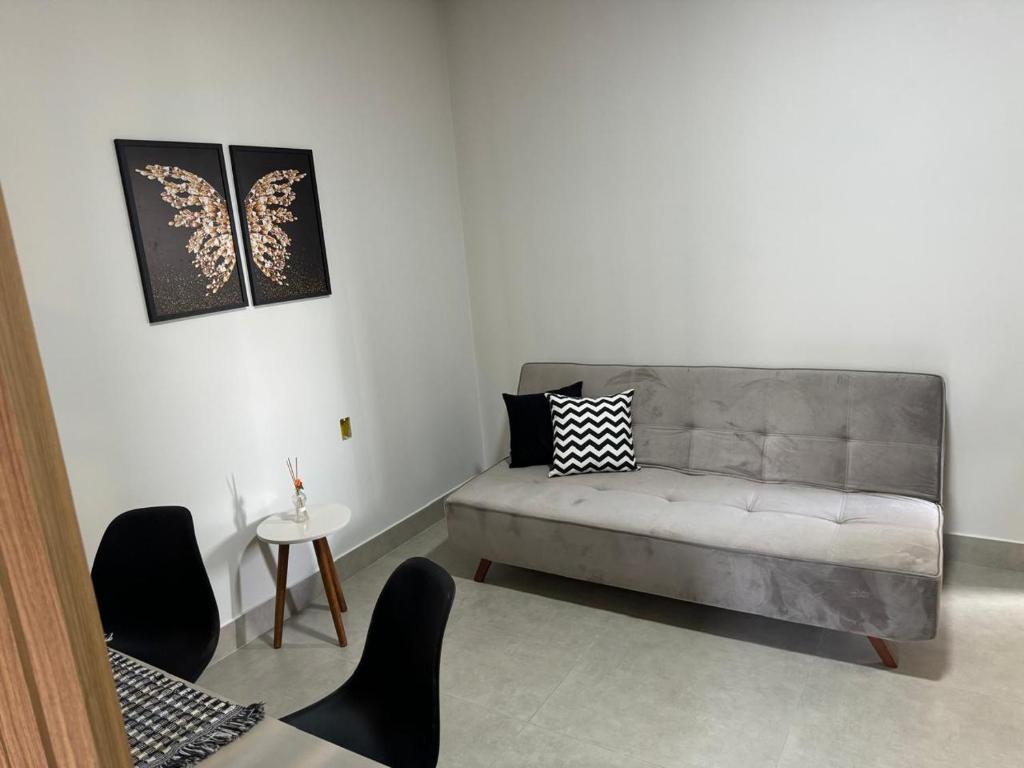 Posezení v ubytování FLATs UTOPIA