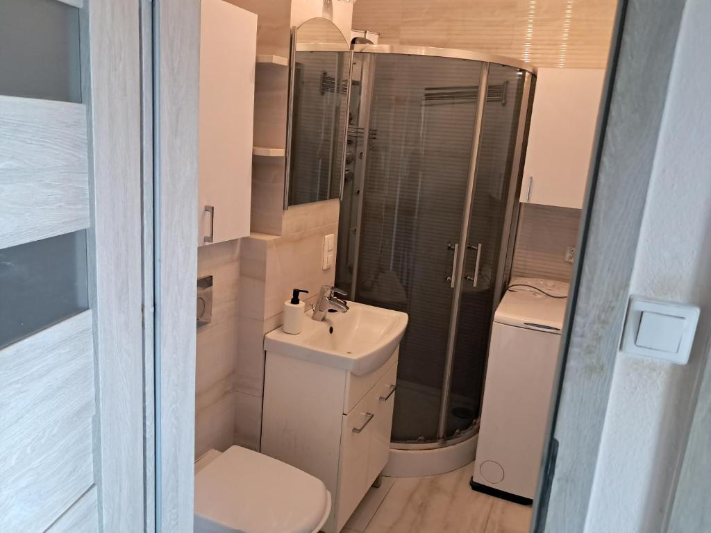 Kúpeľňa v ubytovaní bonApartments