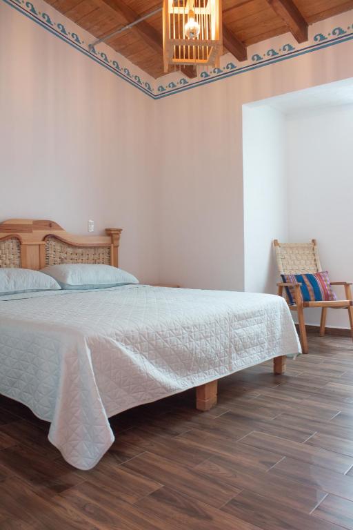 Letto o letti in una camera di Los Temazcales de Xochitepec