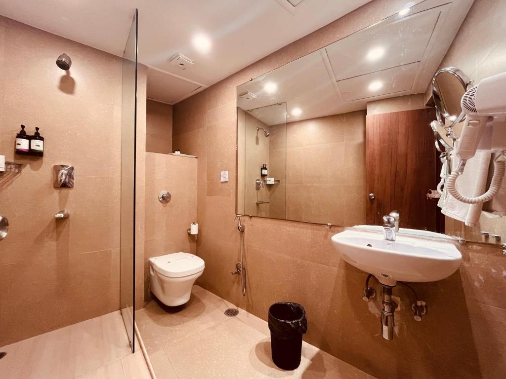 Koupelna v ubytování Hotel Senses