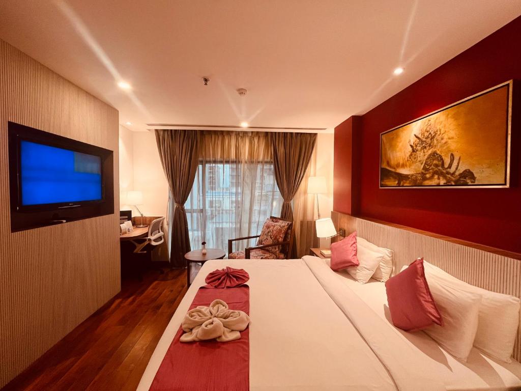 TV a/nebo společenská místnost v ubytování Hotel Senses