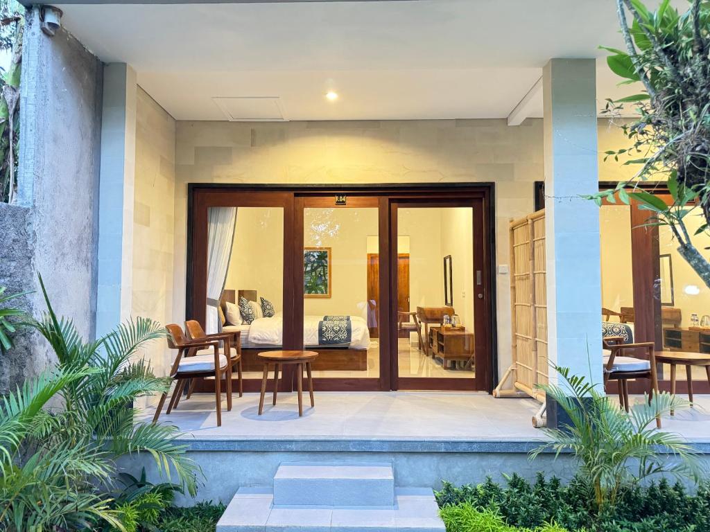 Posezení v ubytování Puri Teduh Guesthouse Ubud