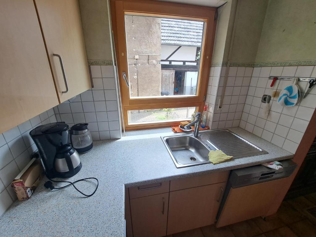 Kuchyň nebo kuchyňský kout v ubytování Einzelzimmer am Main