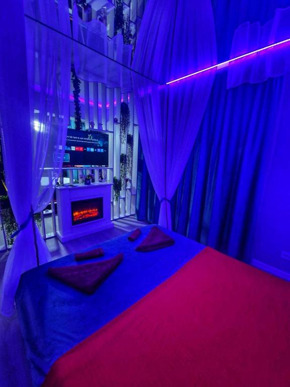 Posteľ alebo postele v izbe v ubytovaní AFI Discret Jacuzzi