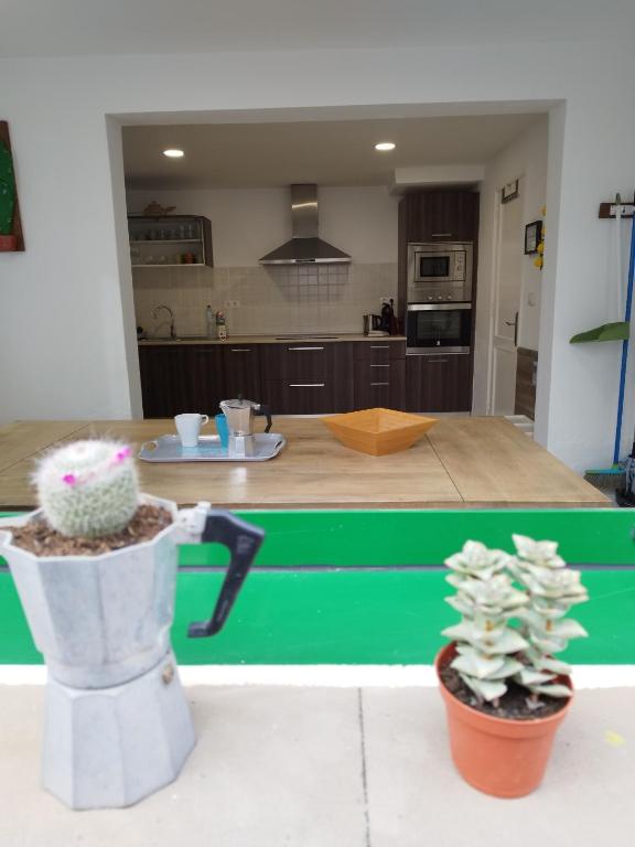Una cocina o zona de cocina en Vivienda Vacacional Casa del Erizo - Ecofinca