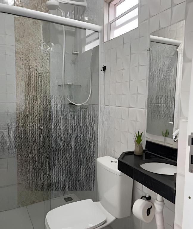 Koupelna v ubytování Apartamentos Vitória