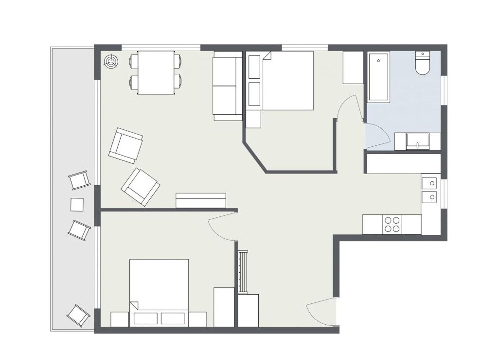 Půdorys ubytování Apartment Lakeside - GRIWA RENT AG