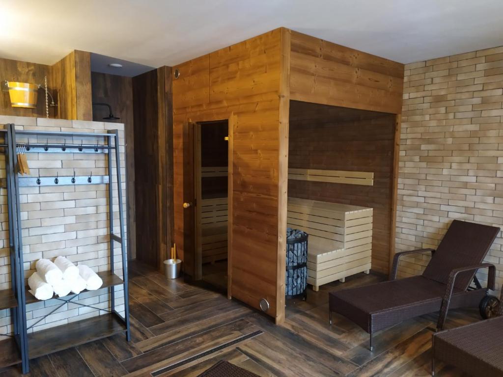 Posezení v ubytování Chalupy ABJ a Apartmány ve Stodole ABJ Kraličák