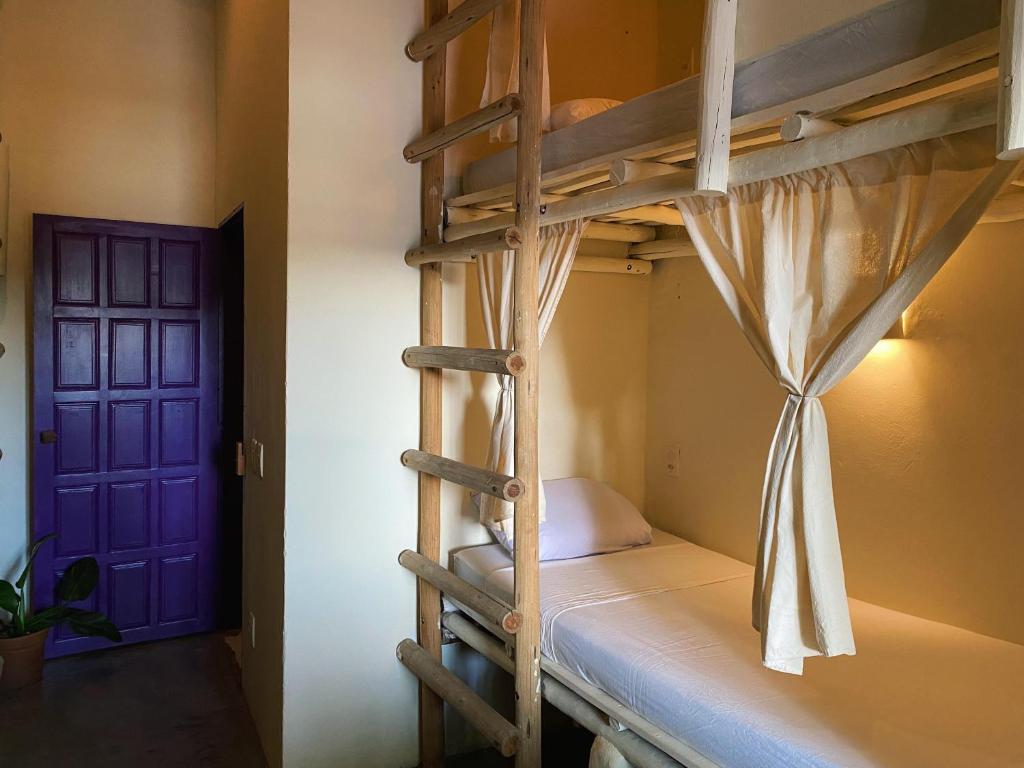 Postel nebo postele na pokoji v ubytování Teiú Hostel Trancoso