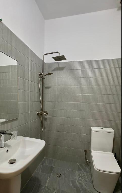 Koupelna v ubytování Hotel Rubin