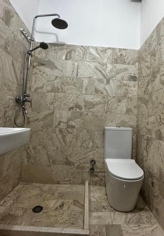 Koupelna v ubytování Hotel Rubin