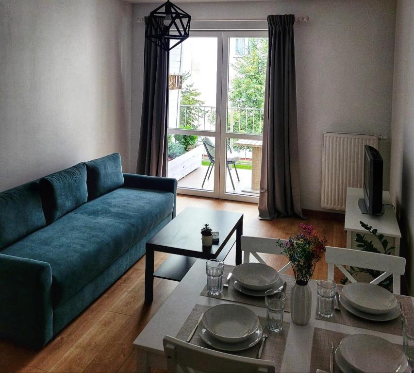 Posezení v ubytování Apartament Eveline z garażem