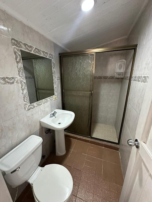 Koupelna v ubytování La Casa de Doña Cata