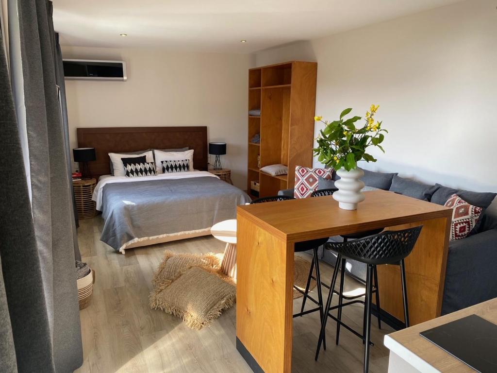Postel nebo postele na pokoji v ubytování Room in Studio - Cactus Suberb Suite With Private Pool