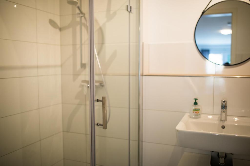 Koupelna v ubytování HUGOS Studio Apartment