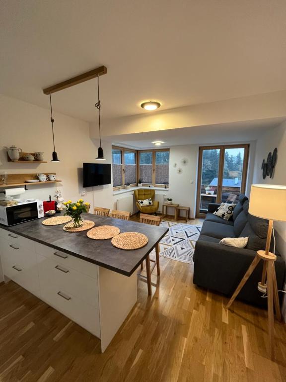 Kuchyň nebo kuchyňský kout v ubytování Slunečný apartmán