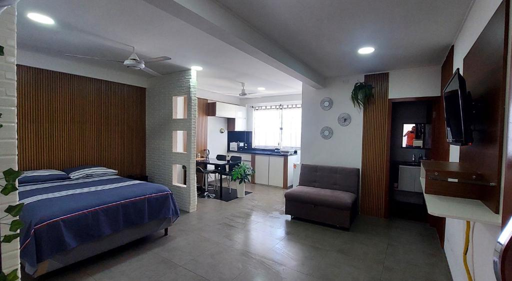 Ένα ή περισσότερα κρεβάτια σε δωμάτιο στο ESTUDIO - Cristo Redentor