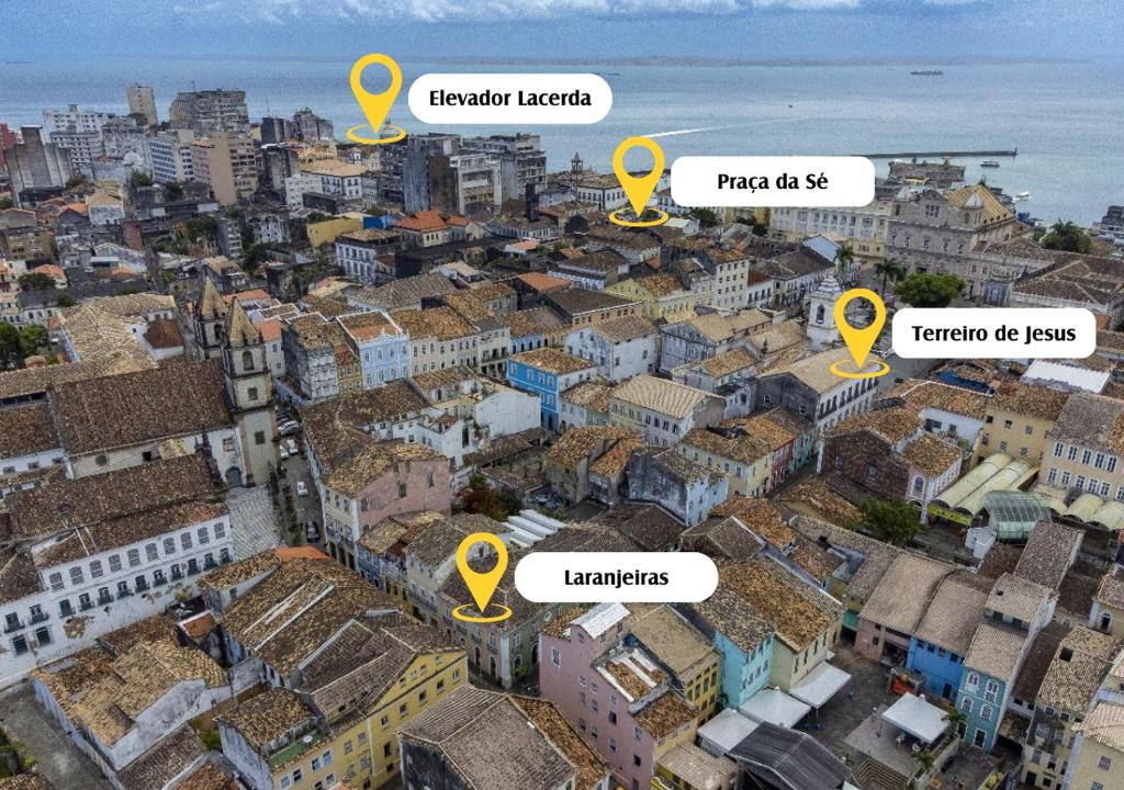 Nespecifikovaný výhled na destinaci Salvador nebo výhled na město při pohledu z hostelu