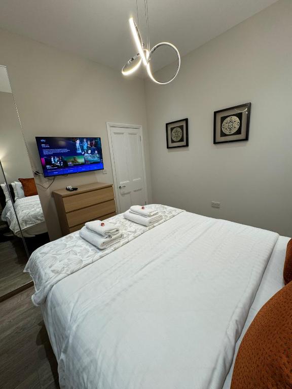Postel nebo postele na pokoji v ubytování Luxury 2 Bedroom Cottage