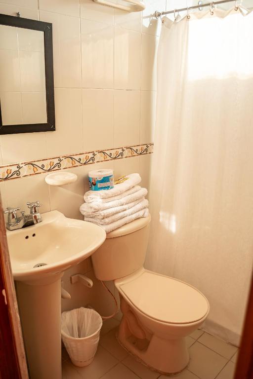 Koupelna v ubytování Hotel Santander Plaza
