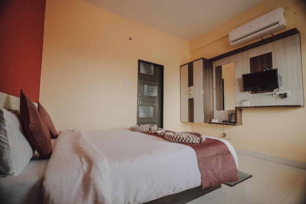 TV a/nebo společenská místnost v ubytování Hotel Mahabaleshwar Mount View