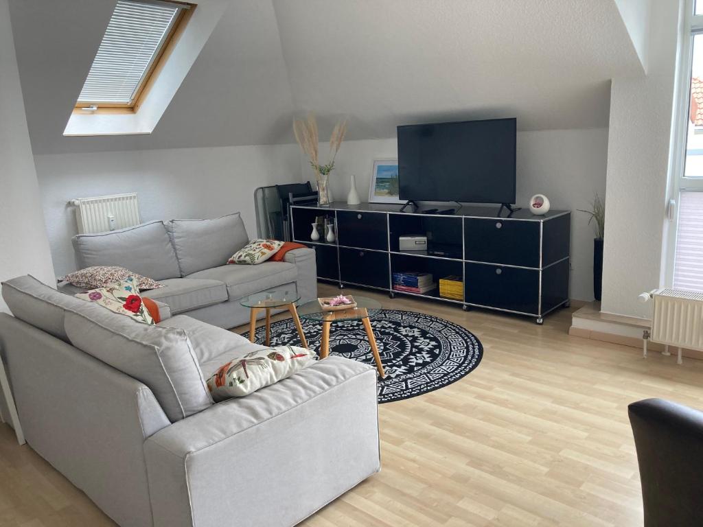 Posezení v ubytování FEWO VI Villa Nicole Hafenstraße 37