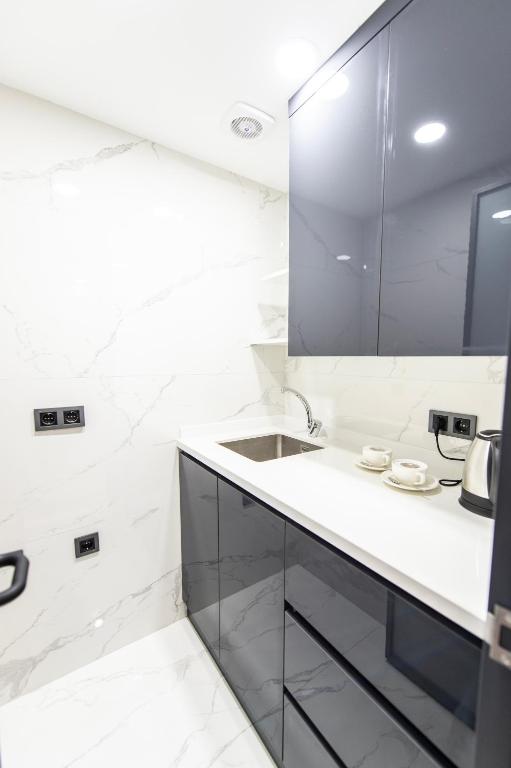 Kuchyň nebo kuchyňský kout v ubytování Hidden Pearls Boutique Hotel