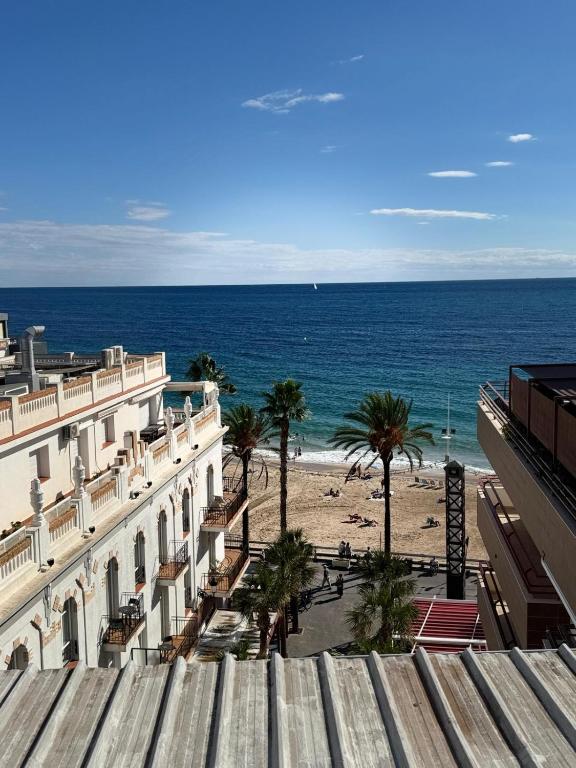a view of the beach from a building at Penthouse Giner Benidorm centro playa by TRG in Benidorm