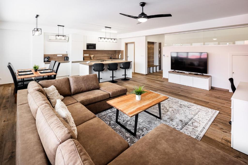 TV a/nebo společenská místnost v ubytování City Center Gallery Apartment