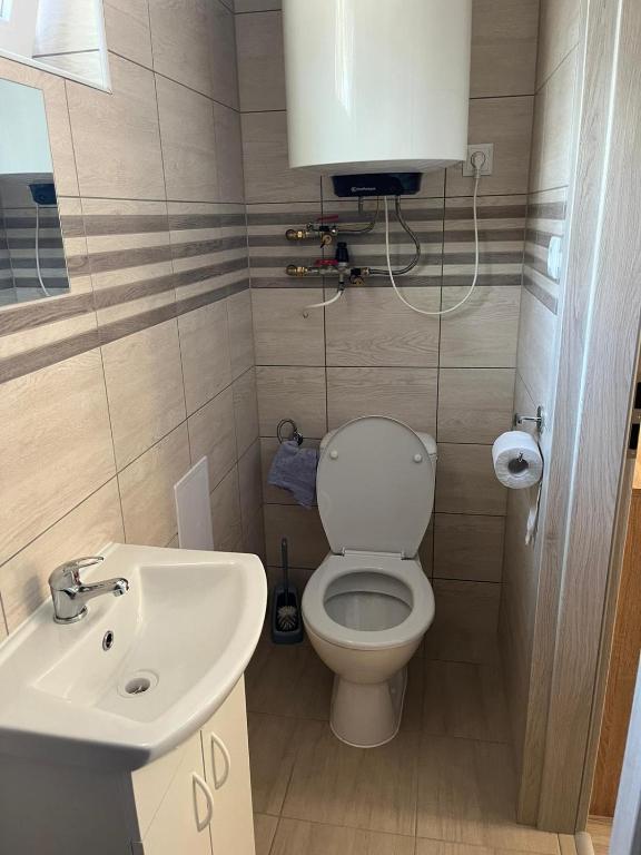 Koupelna v ubytování Bungalov Elite