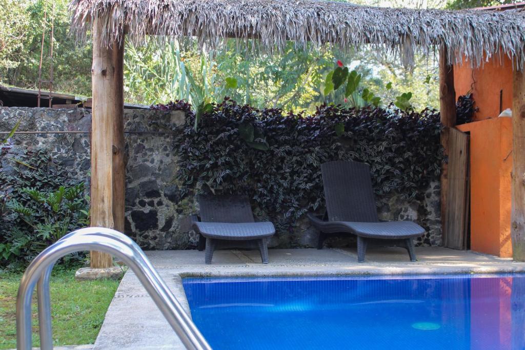 Bazén v ubytování Posada Guayacán Tepoztlán nebo v jeho okolí