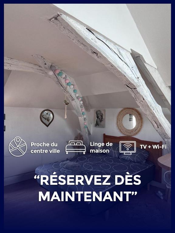 une affiche pour l'entretien dans une chambre dans l'établissement Sweet Home I Près de la gare séjours&Affaires, à Orléans