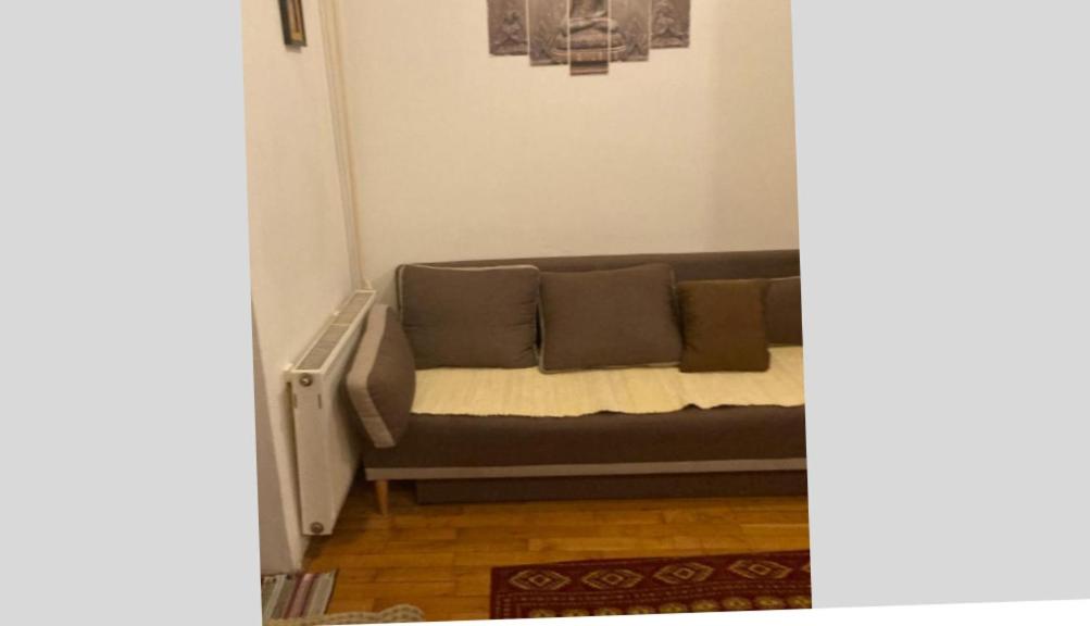 a couch sitting in the corner of a room at Tali in Novi Sad