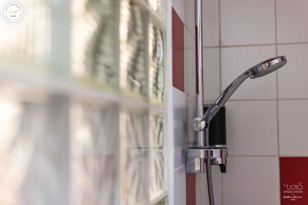 Koupelna v ubytování Gîte du Faraud