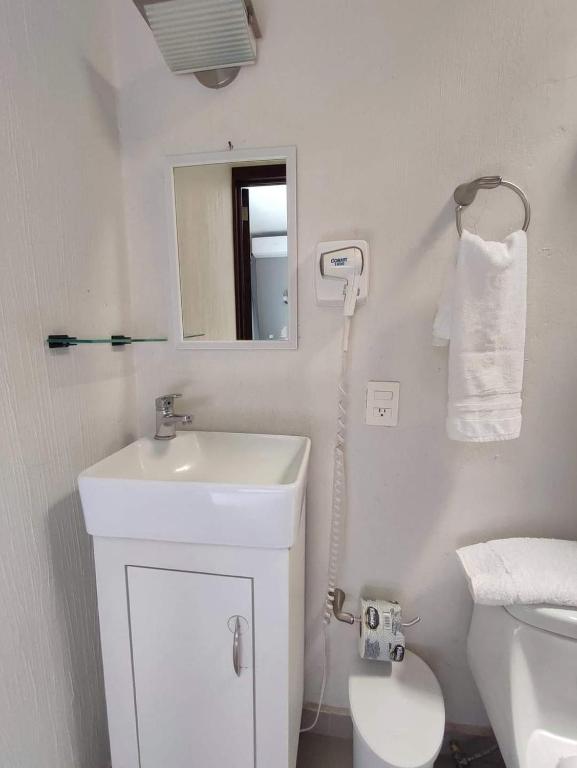 Koupelna v ubytování Hostal Casa Morada