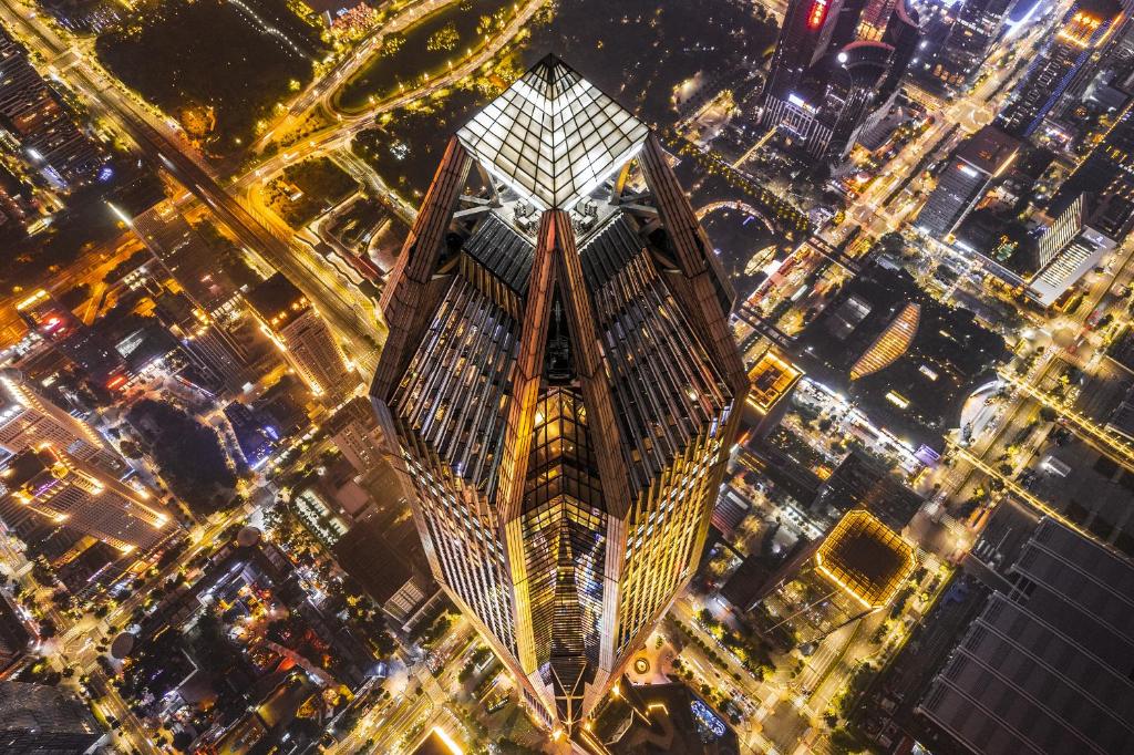 Letecký snímek ubytování Yomanjoo City View Hotel - Shenzhen Nanshan Coastal City Flagship Store