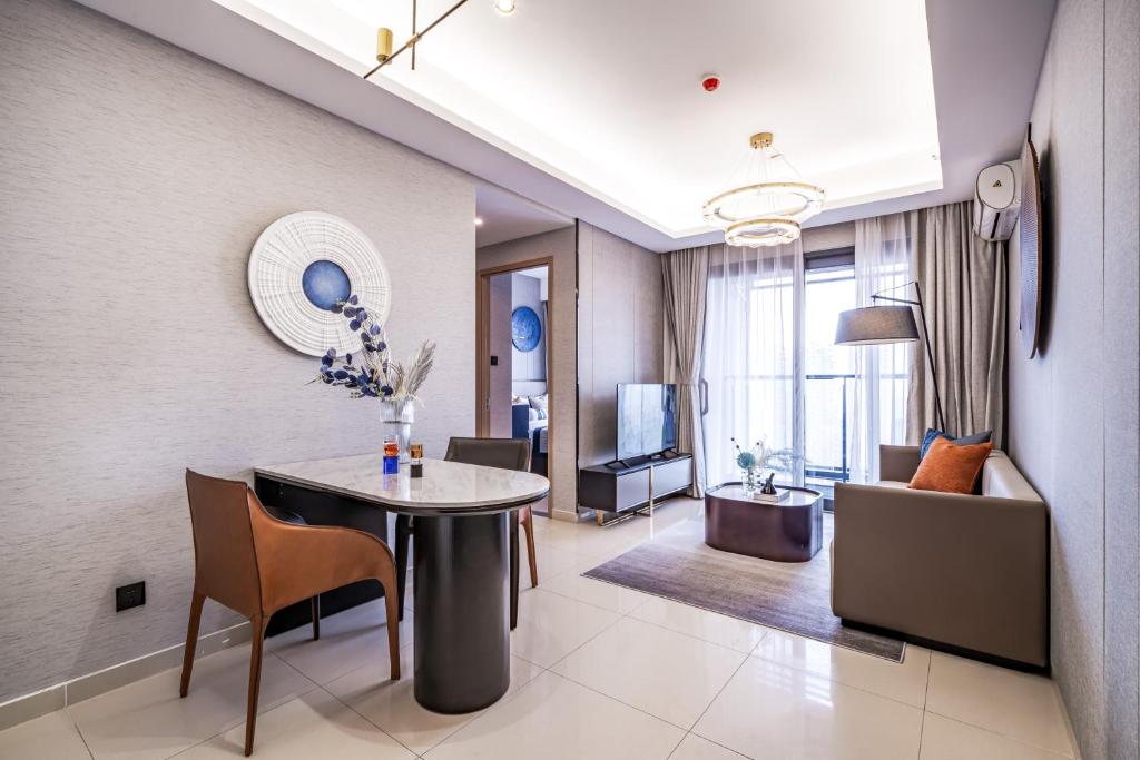 Posezení v ubytování Yu Manju Hotel - Shenzhen Luohu Shuibei International Jewelry Trade Centre, Dongmen Walking Street Branch