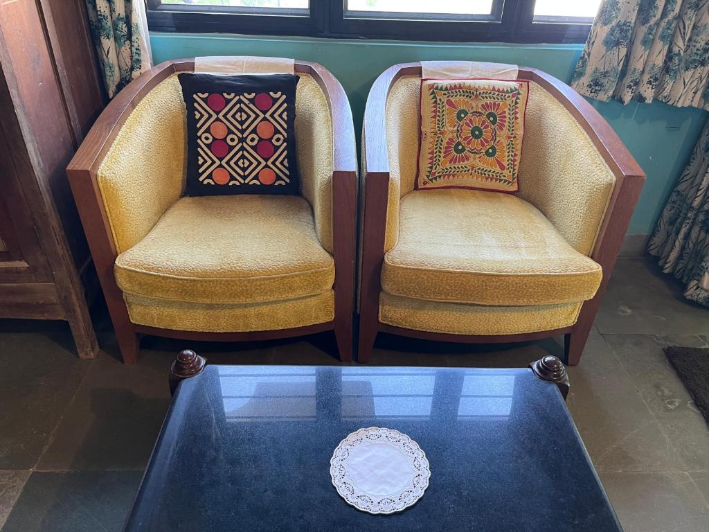 Posezení v ubytování Sharad Baug homestay