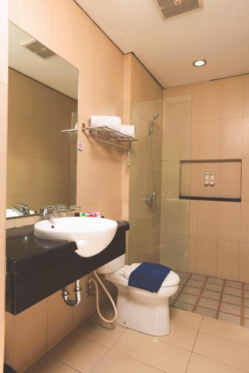Koupelna v ubytování Hotel Dafam Rio