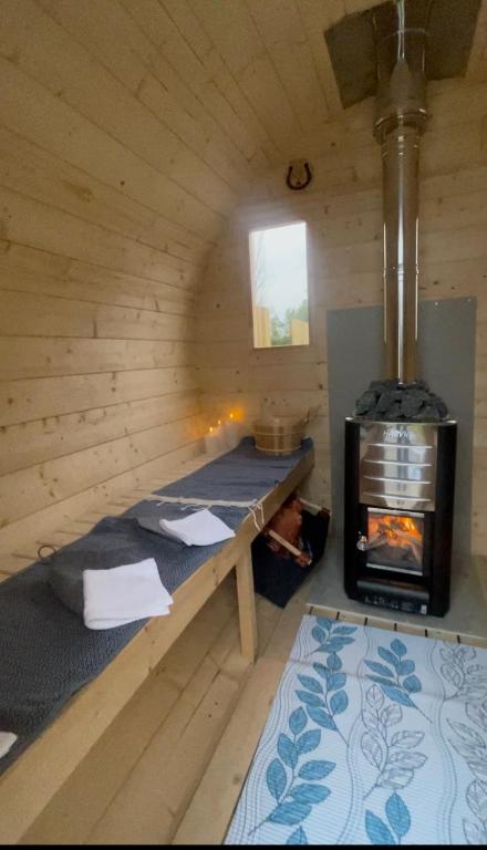 Letto o letti in una camera di Tra na Mbó Glamping Pod