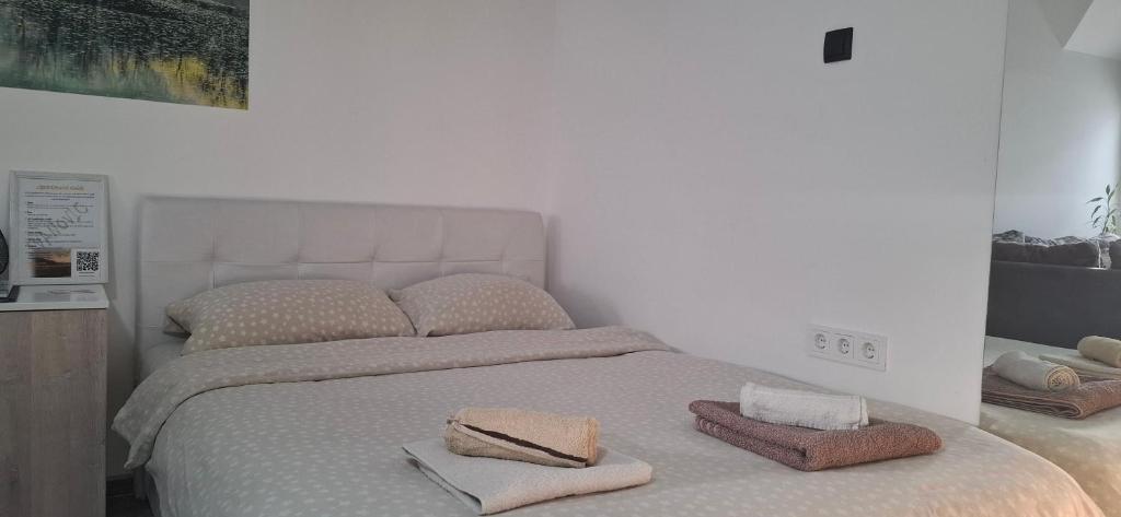 Postel nebo postele na pokoji v ubytování APARTMENTS IVANOViC CENTER CITY