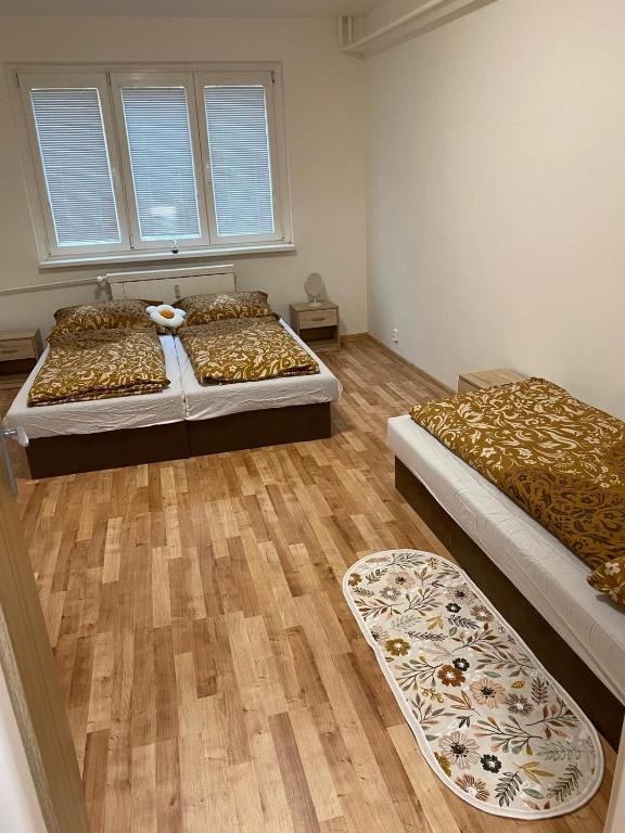 Postel nebo postele na pokoji v ubytování Apartmán ve městě Ostrov pro 3 osoby