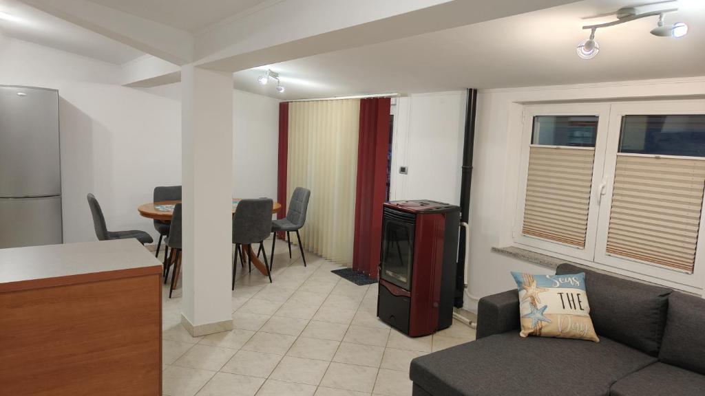 Kuchyň nebo kuchyňský kout v ubytování Apartma Apollonio