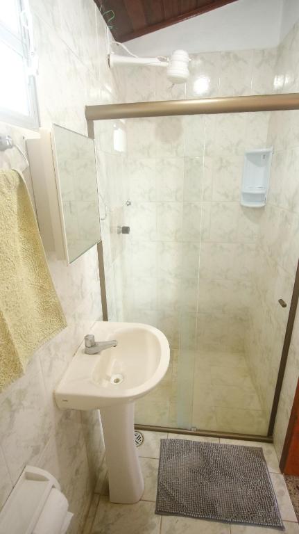 Koupelna v ubytování Sky Suites Pousada
