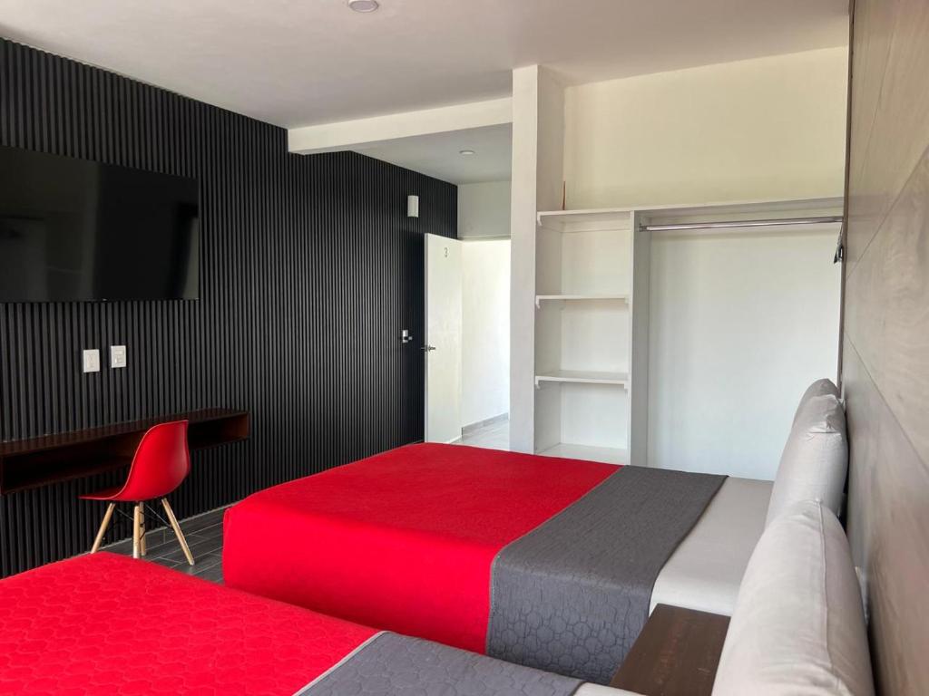 Postel nebo postele na pokoji v ubytování Hotel Natuur