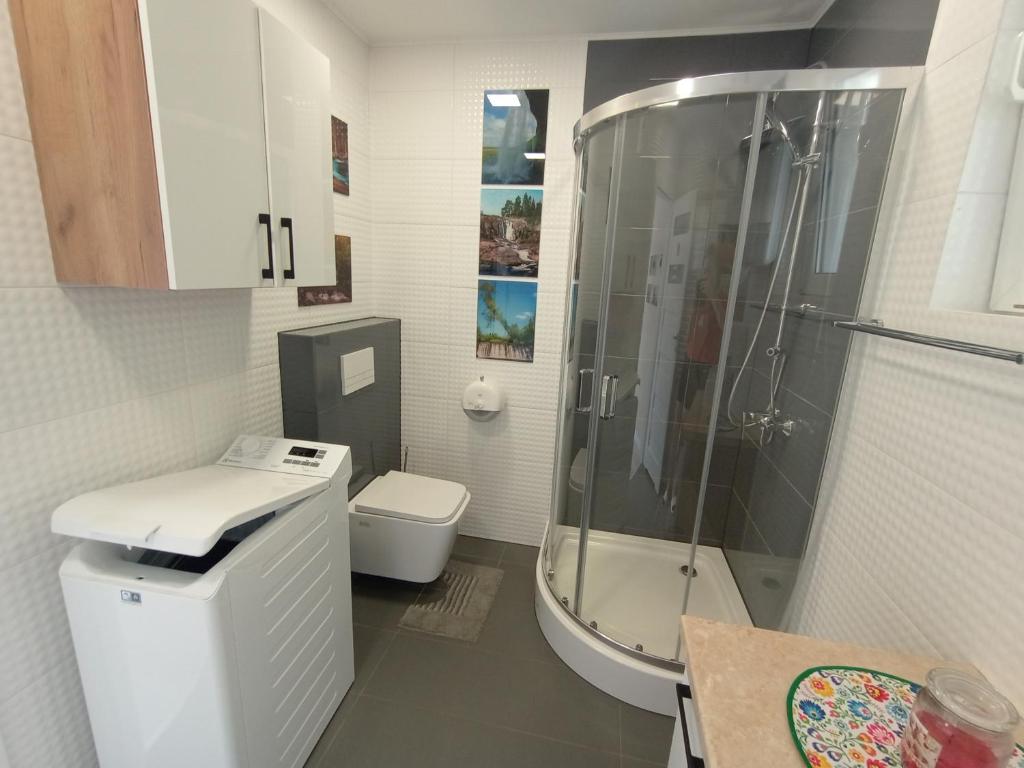 Koupelna v ubytování Motelik Zajazd u Marcela